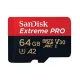 SanDisk Extreme PRO 64GB 200mbps microSDXC UHS-I Memory Card with Adapter (SDSQXCU-064G-GN6MA)